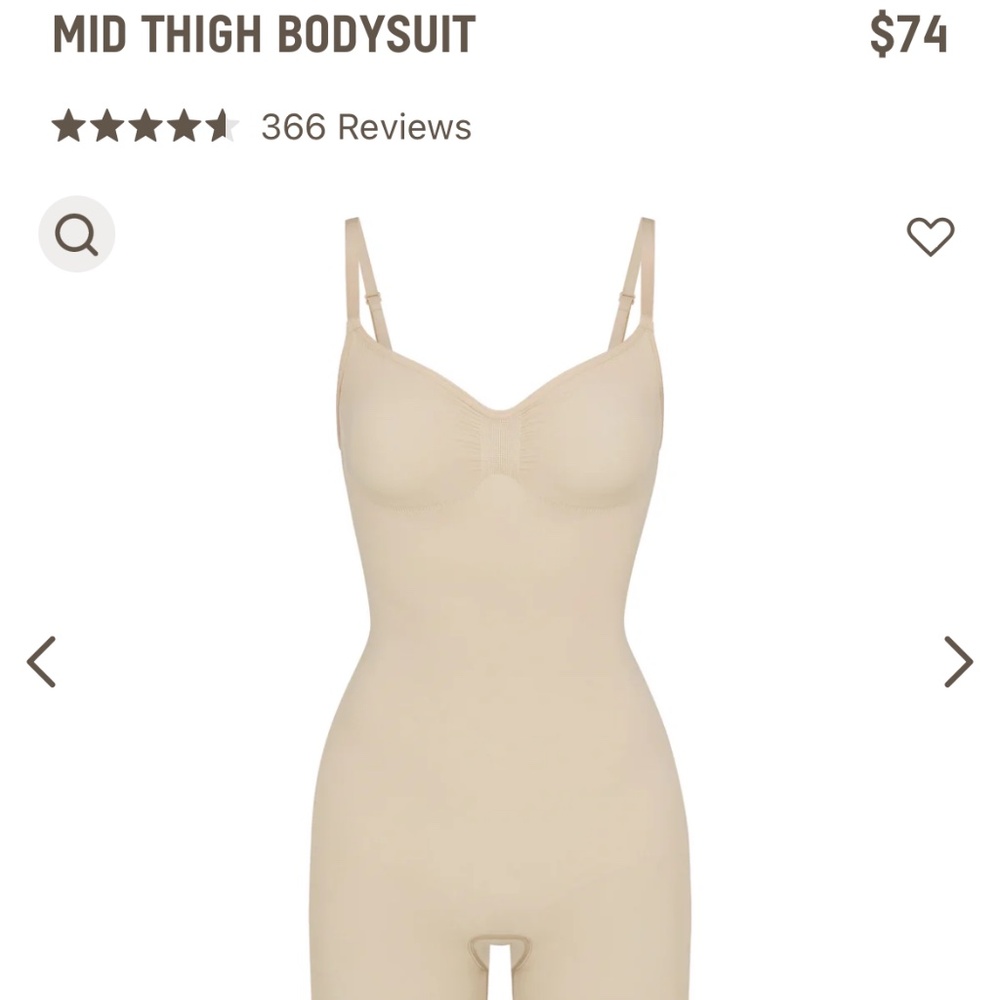 SKIMS SEAMLESS SCULPT MID-THIGH BODYSUIT | CLAY | 2X
